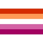 Lesbian 5 stripes (Gay Pride) 3'x2'