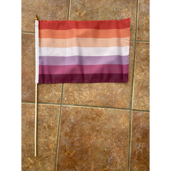 Sunset Lesbian (Gay Pride) large hand flag