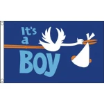 It's a Boy hand flag
