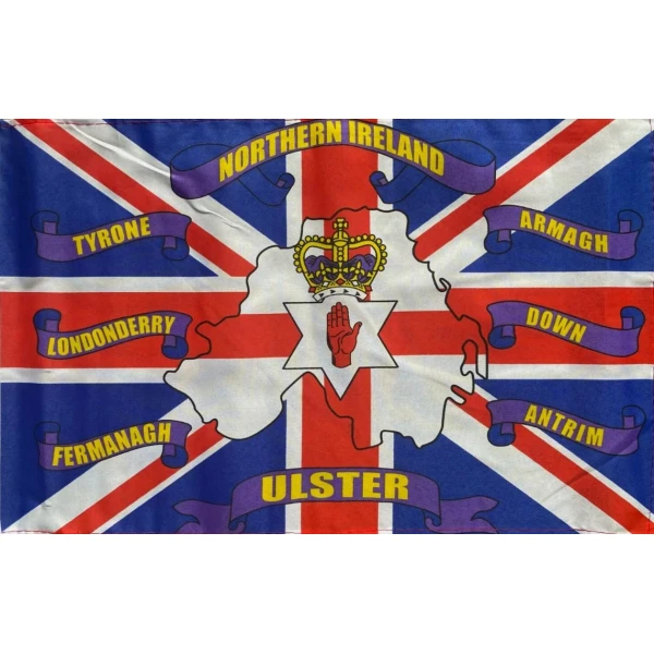 Northern Ireland 6 County hand flag