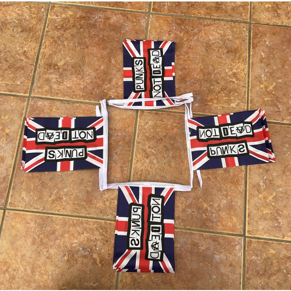 6m 20 flag Punks Not Dead bunting