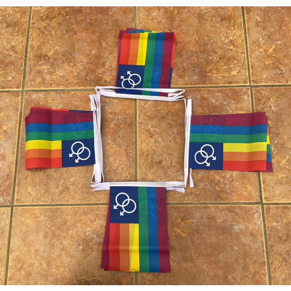 6m 20 flag Rainbow Mars/Men (Gay Pride) bunting