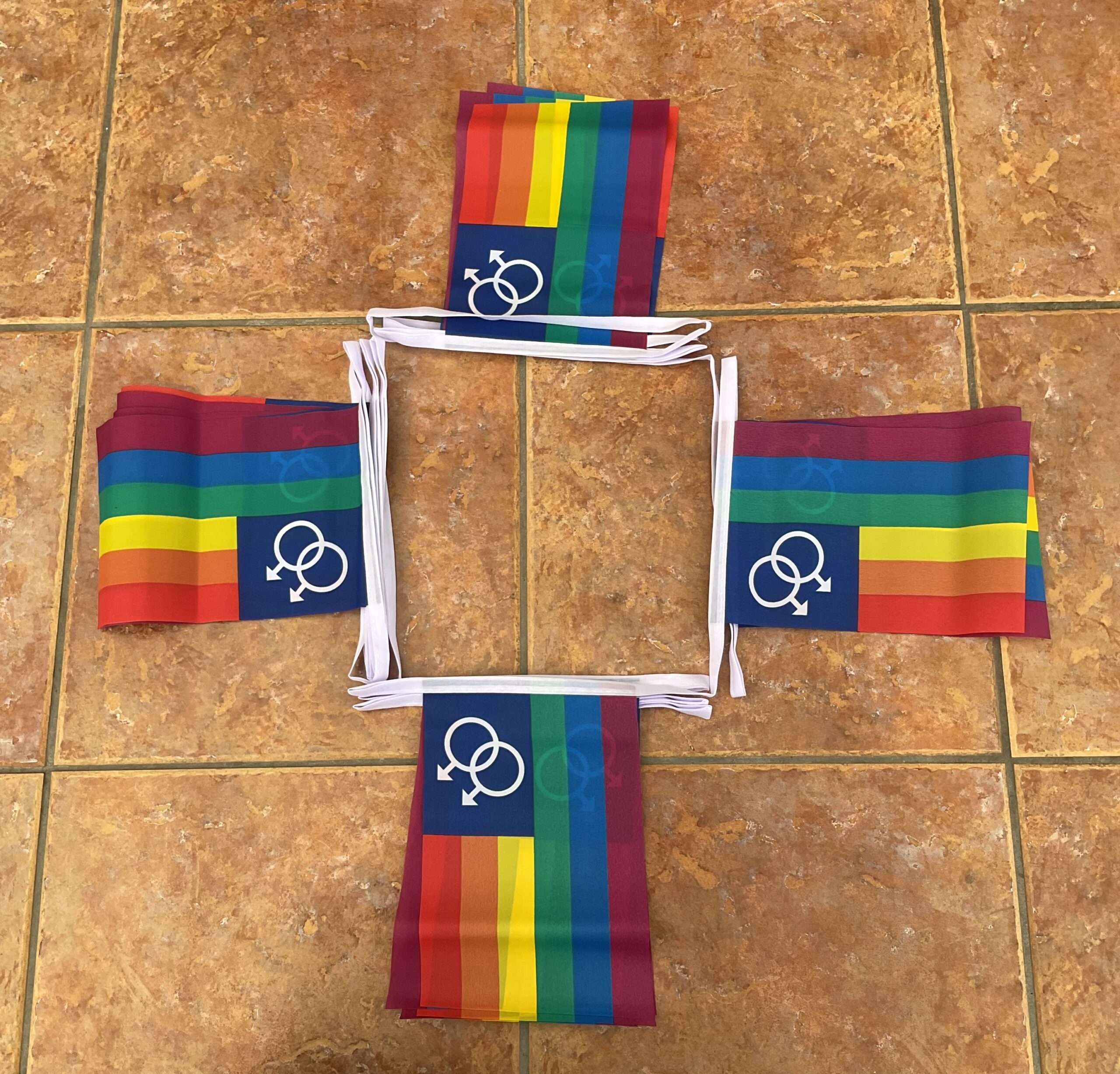 rainbow mars 6m 20 flag Rainbow Mars/Men (Gay Pride) bunting - Image 1
