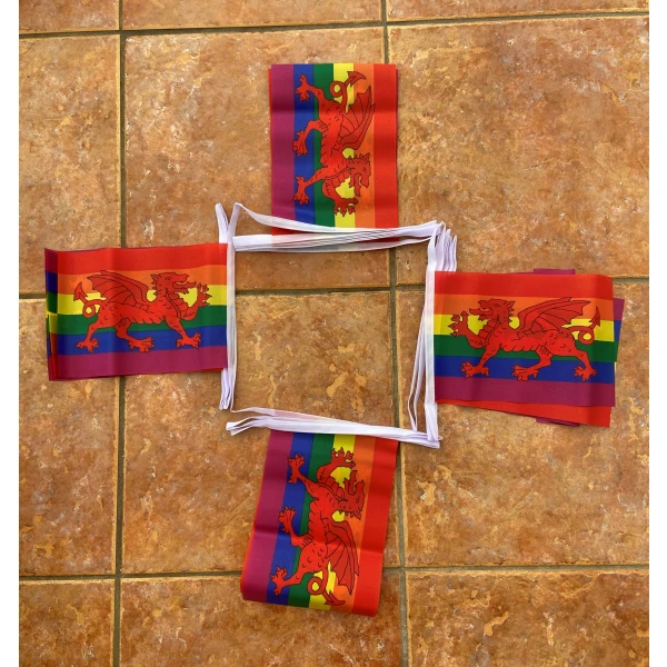 6m 20 flag Rainbow Wales (Gay Pride) bunting