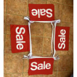 20m 32 flag 12"x18" Sale (red) bunting
