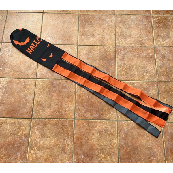 Halloween Orange Bat 60" windsock