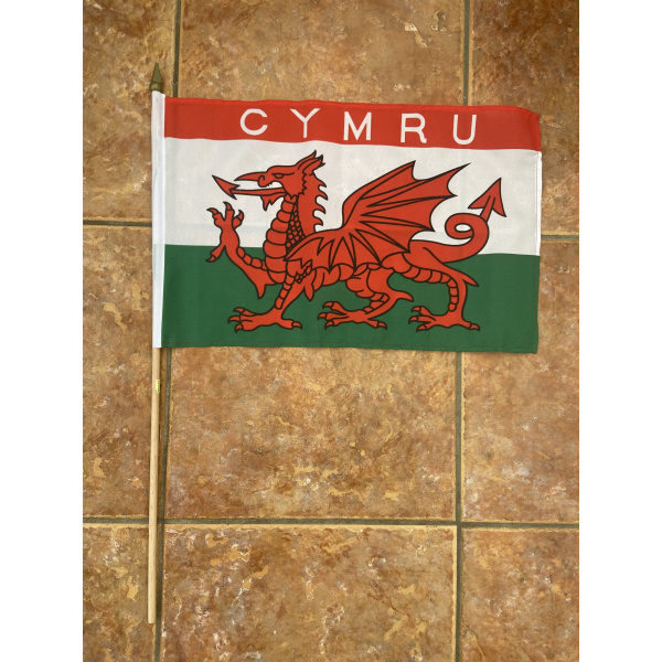 Cymru (Wales) large hand flag