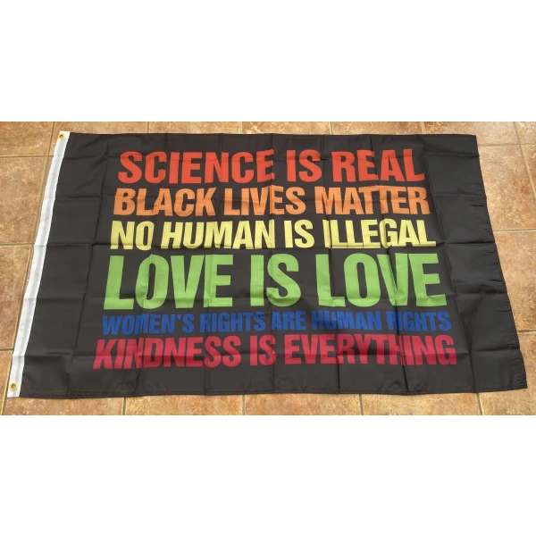 Science is Real (BLM) Black Lives Matter 5'x3'