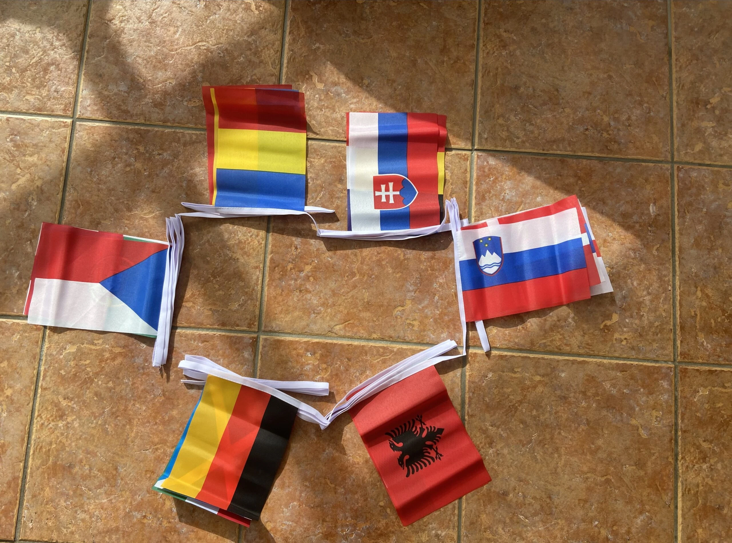 8m euro 2024 bunting 8m 24 flag 6"x9" Euro 2024 bunting - Image 1
