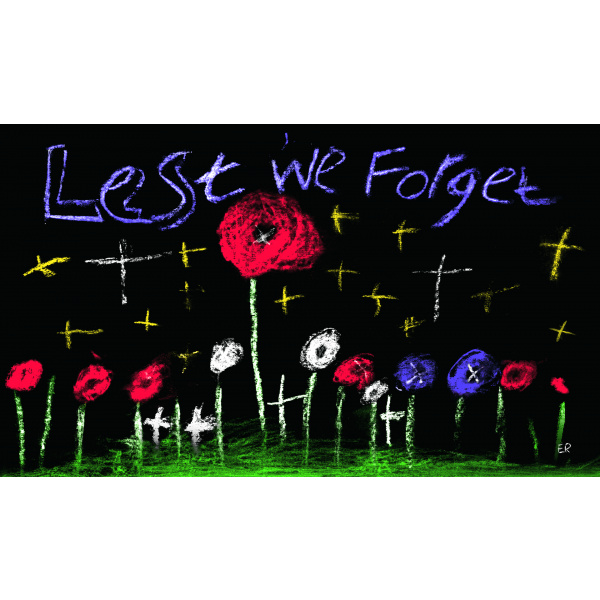 Lest We Forget Poppy Field (Remembrance Day) 5'x3'