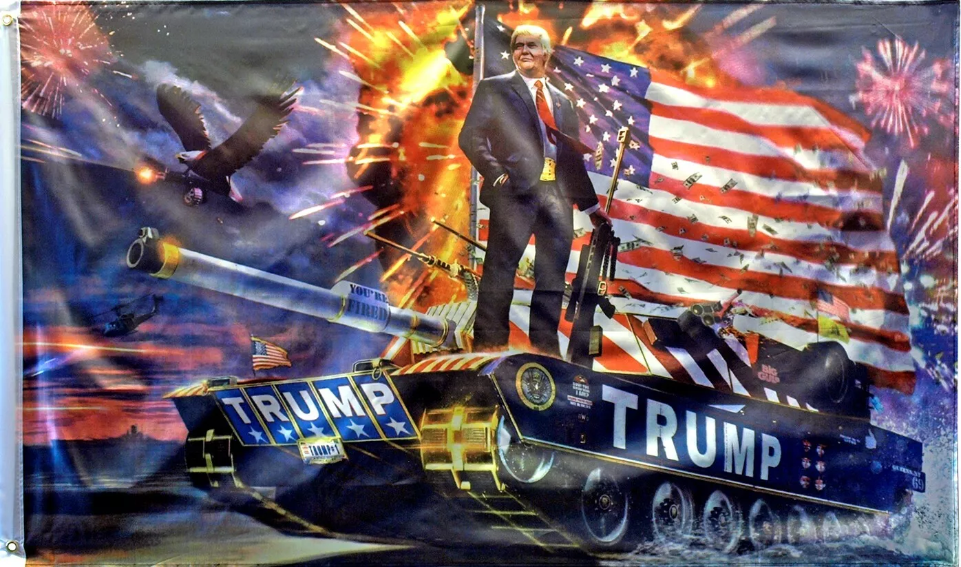 TRUMP TANK COMMANDER Trump Tank Commander 5'x3' - Image 1