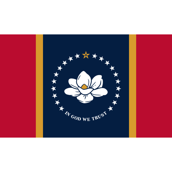 Mississippi new (2021+) hand flag