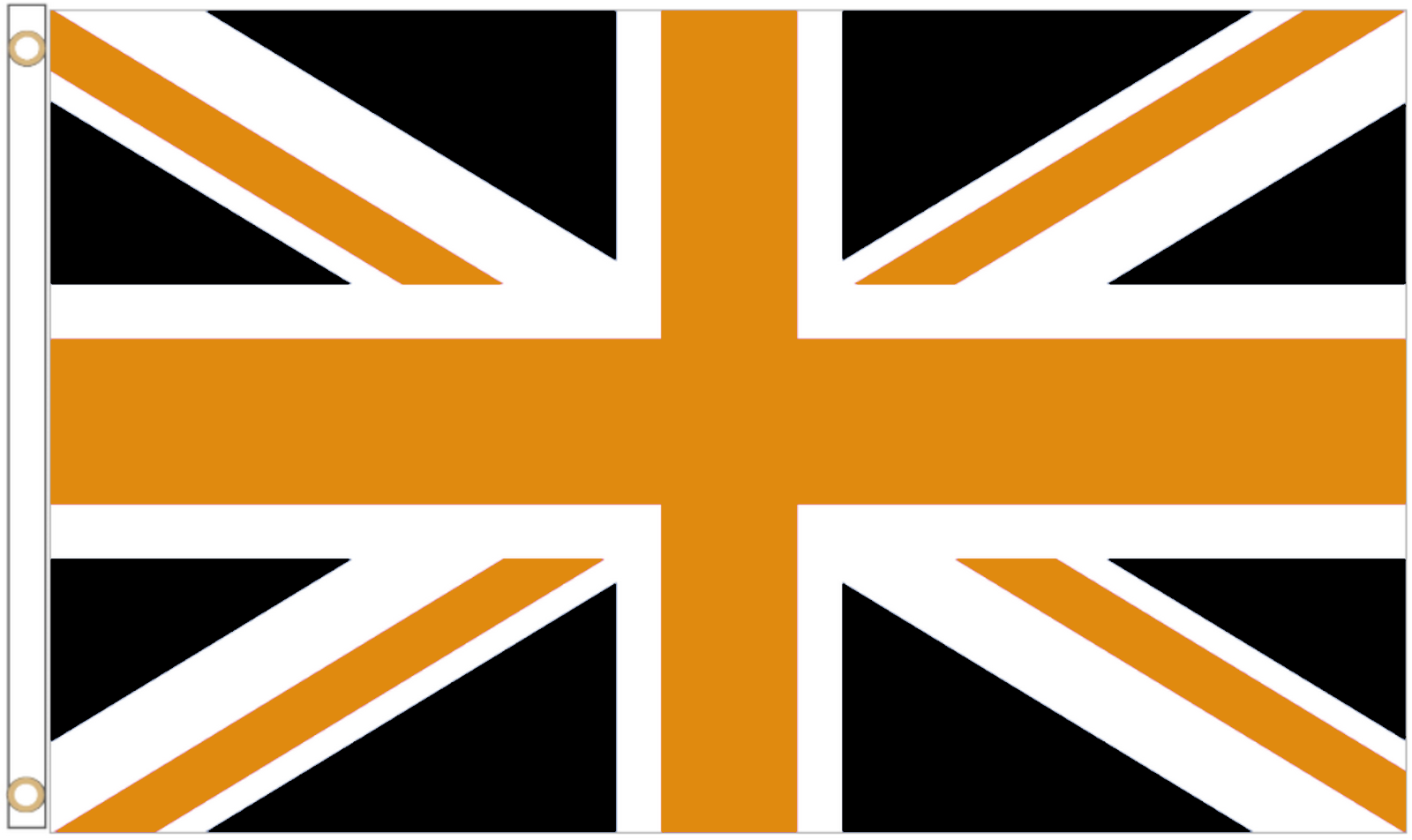 unionjackblackgold Giant Union Jack black/gold 8'x5' - Image 1