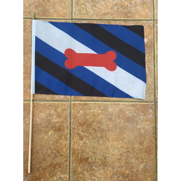 Puppy Play (Gay Pride) large hand flag
