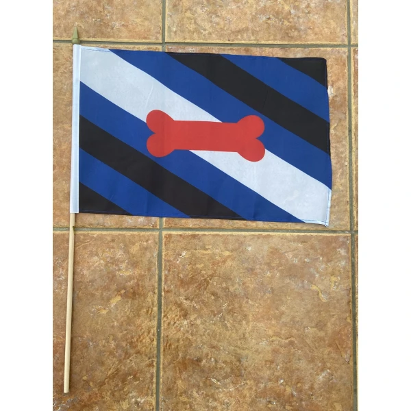 Puppy Play (Gay Pride) large hand flag