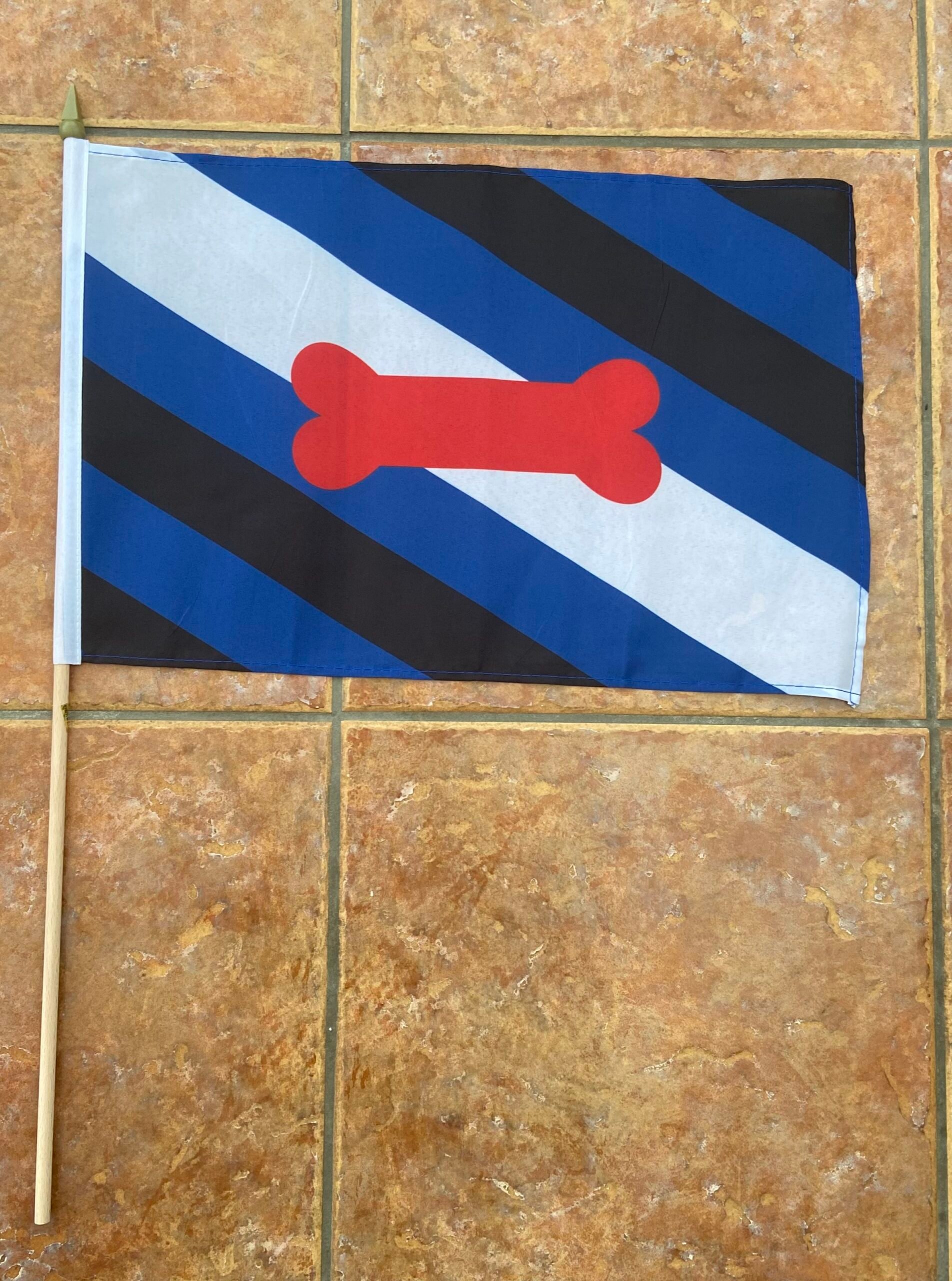 PUPPY PLAY Puppy Play (Gay Pride) large hand flag - Image 1