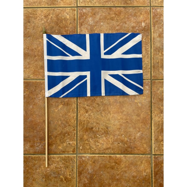 Union Jack blue/white large hand flag