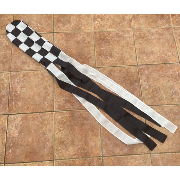 Checkered black/white 60" windsock