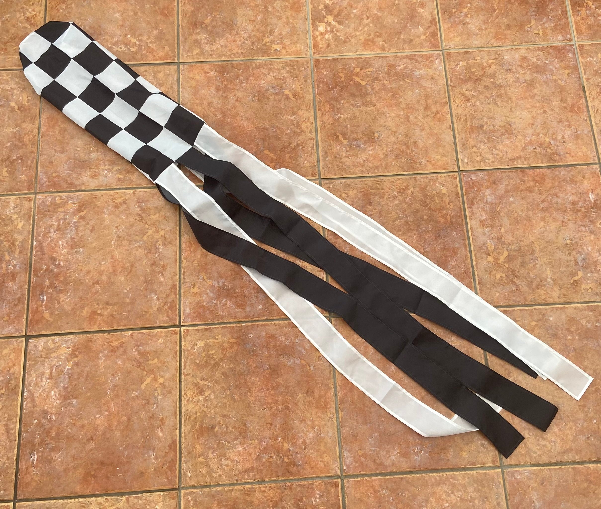checkered blackwhite Checkered black/white 60" windsock - Image 1