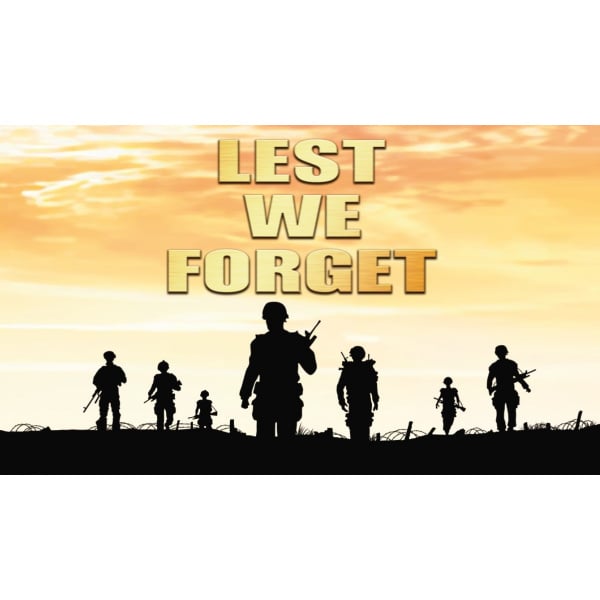 Remembering Our Heroes (Lest We Forget) 5'x3'