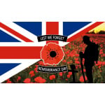 Soldier with Poppies (Lest We Forget) 8'x5'