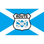 Route 500 (North Coast 500 Scotland) medium table flag