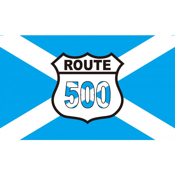 Route 500 (North Coast 500 Scotland) medium table flag