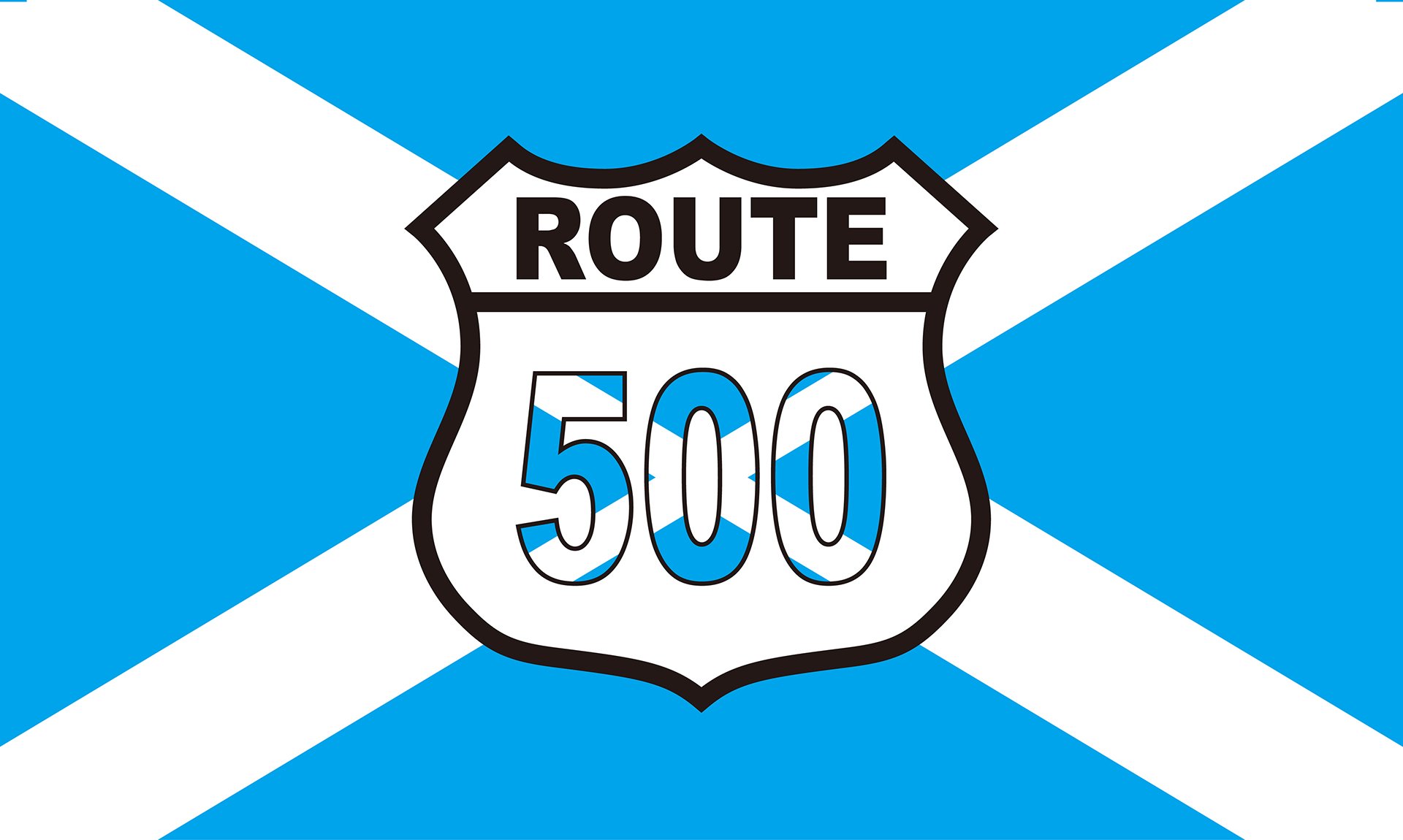 WFJ0016_3X5_2色_1130723 Route 500 (North Coast 500 Scotland) medium table flag - Image 1