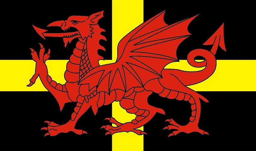 Welsh Dragon St David (Small) Welsh Dragon/St Davids 5'x3' - Image 1