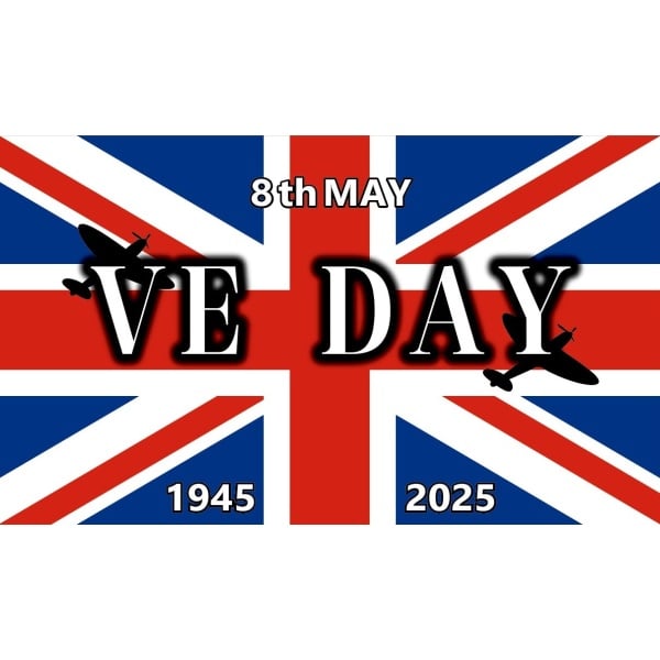 Giant VE Day 80th Anniversary (1945-2025) 8'x5'