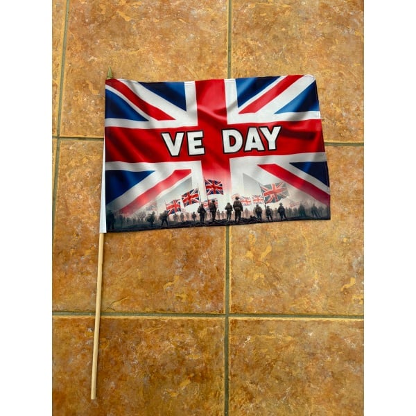 VE DAY (new) large hand flag