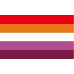 Lesbian 5 stripes (Gay Pride) 5'x3'