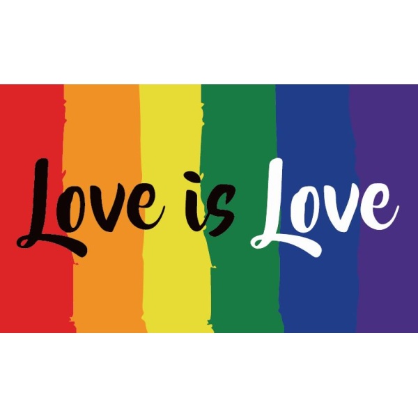 Love is Love (Gay Pride) 5'x3'
