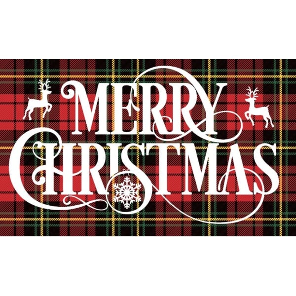 Merry Christmas Tartan (Scotland) 5'x3'