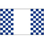 Checkered blue/white panel flag (sleeve only) 5'x3'