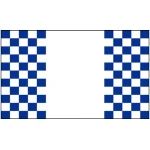 Checkered blue/white panel flag (sleeve only) 5'x3'