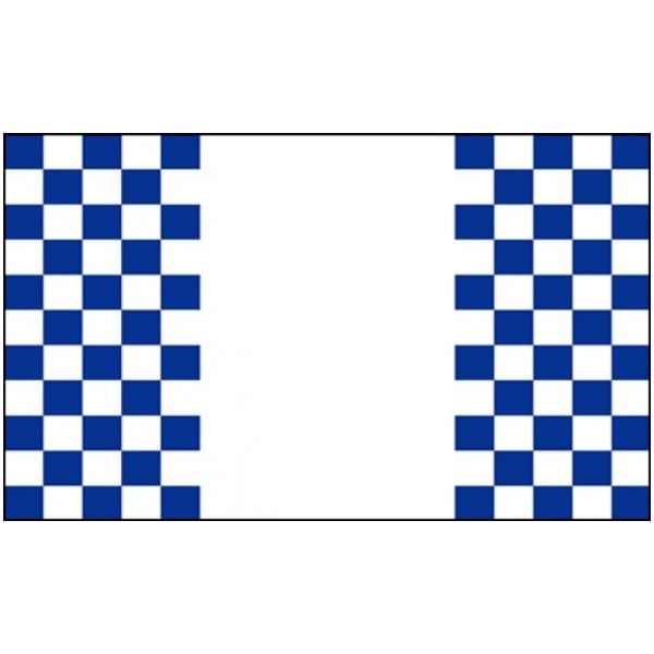 Checkered blue/white panel flag (sleeve only) 5'x3'