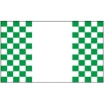 Checkered green/white panel flag (sleeve only) 5'x3'