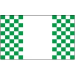 Checkered green/white panel flag (sleeve only) 5'x3'