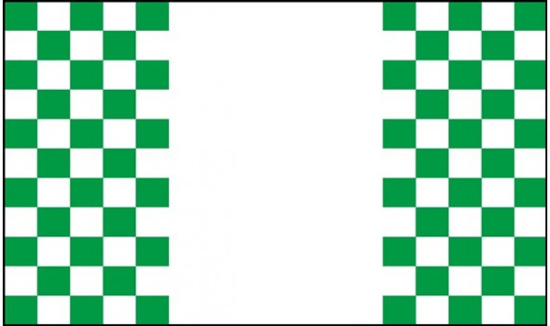 Green and White Check Panel-800x475 Checkered green/white panel flag (sleeve only) 5'x3' - Image 1