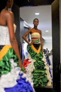 Dress inspired by the African Flag