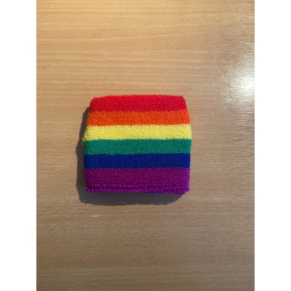 Rainbow (Gay Pride) terry style wrist band/sweat band