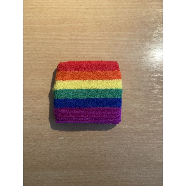 Rainbow (Gay Pride) terry style wrist band/sweat band