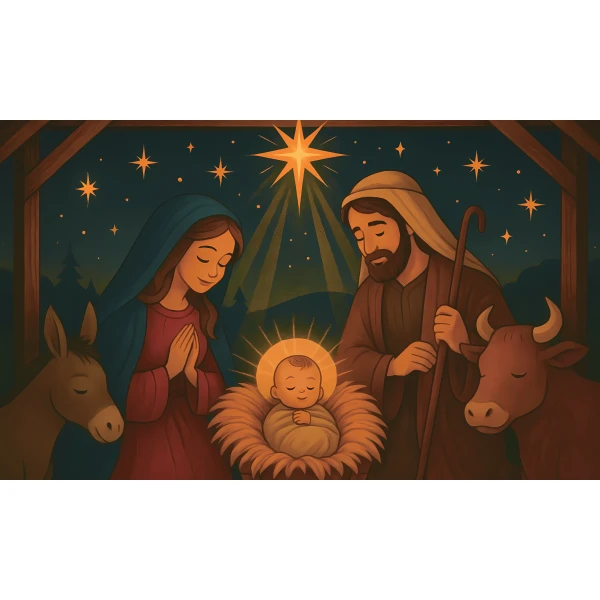 Christmas Nativity 5'x3'