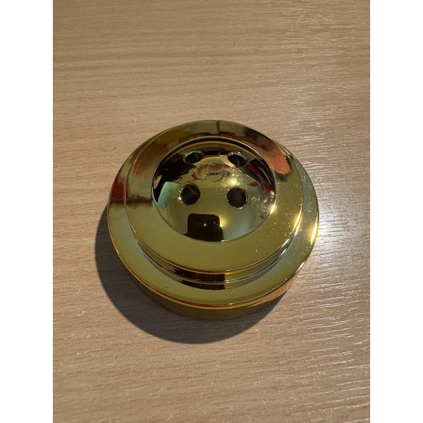 4 hole gold coloured table flag base