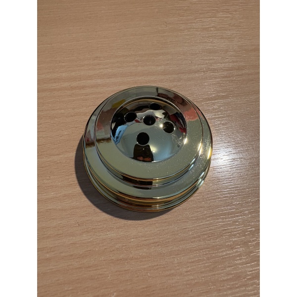 5 hole gold coloured table flag base