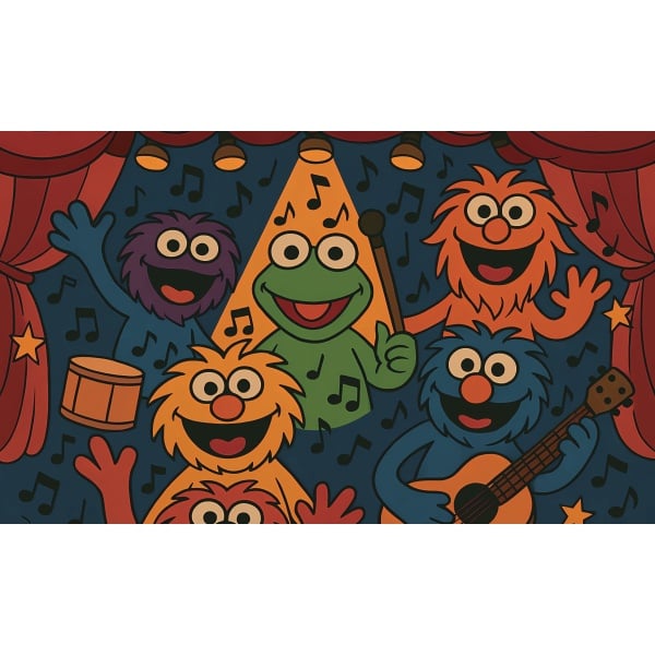 Musical Puppets 5'x3'