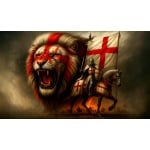 Giant English Patriot with Lion 8'x5'