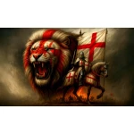 Giant English Patriot with Lion 8'x5'