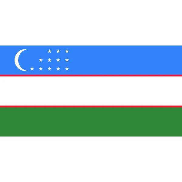 Uzbekistan hand flag